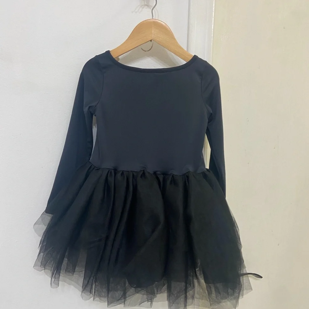 iloveplum Girls Dance Black Tulle Skirt Ballet Dress